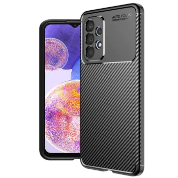 Калъф за Samsung Galaxy A23 4G / A23 5G - CarbonFiber - Черен