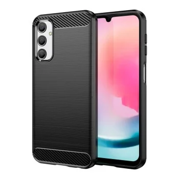 Калъф за Samsung Galaxy A24 - Carbon Silicone - Черен