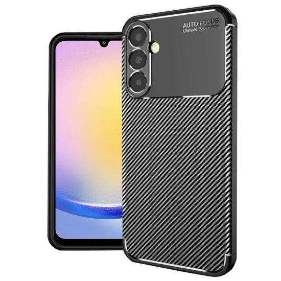 Калъф за Samsung Galaxy A25 5G - CarbonFiber - Черен