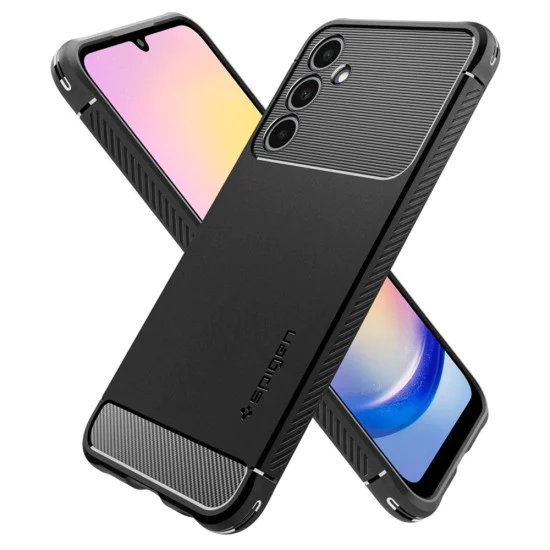Калъф за Samsung Galaxy A25 5G - Spigen - Rugged Armor - черен