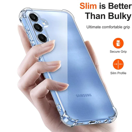 Калъф за Samsung Galaxy A25 5G - Удароустойчив Прозрачен Силиконов - Прозрачен