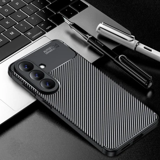 Калъф за Samsung Galaxy A27 5G - CarbonFiber - Techsuit - Черен