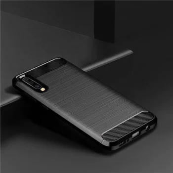 Калъф за Samsung Galaxy A30s / A50 / A50s - Carbon Silicone - Черен