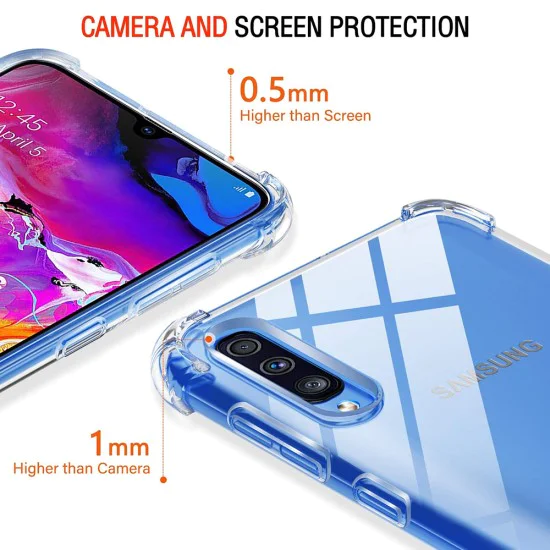 Калъф за Samsung Galaxy A30s / A50 / A50s - Удароустойчив Прозрачен Силиконов - Прозрачен