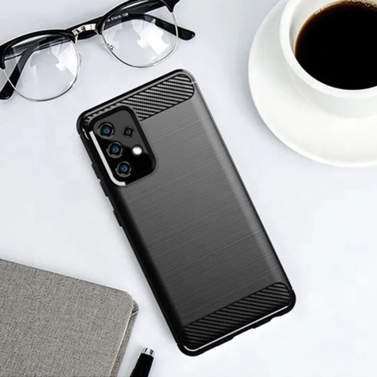Калъф за Samsung Galaxy A32 5G - Carbon Silicone - Черен