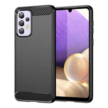 Калъф за Samsung Galaxy A32 5G - Carbon Silicone - Черен