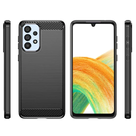 Калъф за Samsung Galaxy A33 5G - Carbon Silicone - Черен