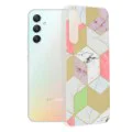 Калъф за Samsung Galaxy A34 5G - серия Marble - лилав шестостен