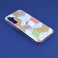 Калъф за Samsung Galaxy A34 5G - серия Marble - лилав шестостен