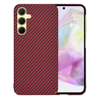 Калъф за Samsung Galaxy A35 5G - Carbonite FiberShell - Червен