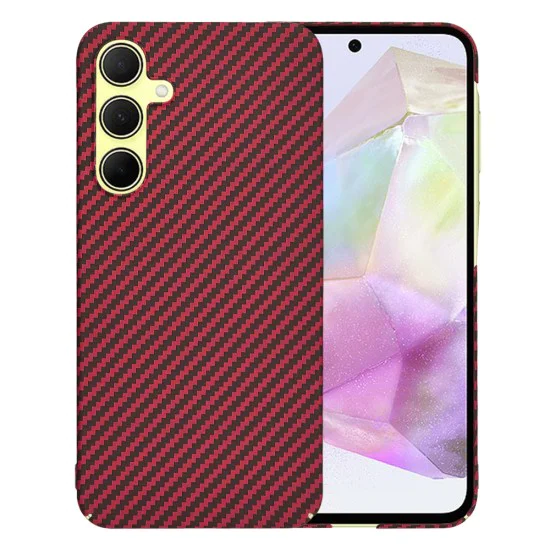 Калъф за Samsung Galaxy A35 5G - Carbonite FiberShell - Червен