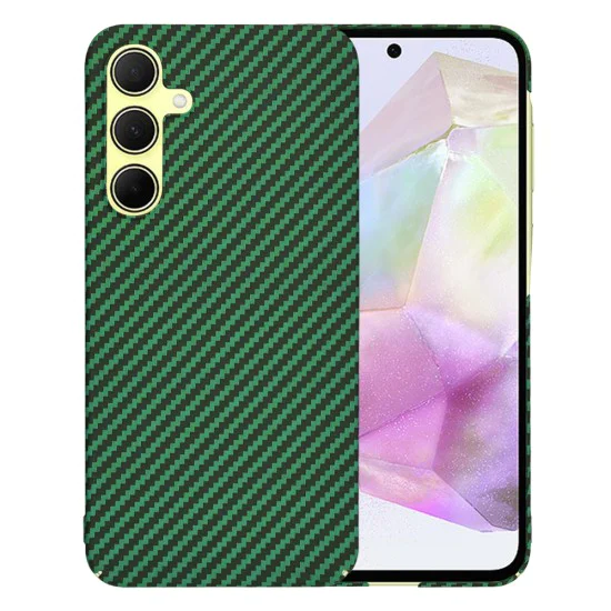Калъф за Samsung Galaxy A35 5G - Carbonite FiberShell - Зелен