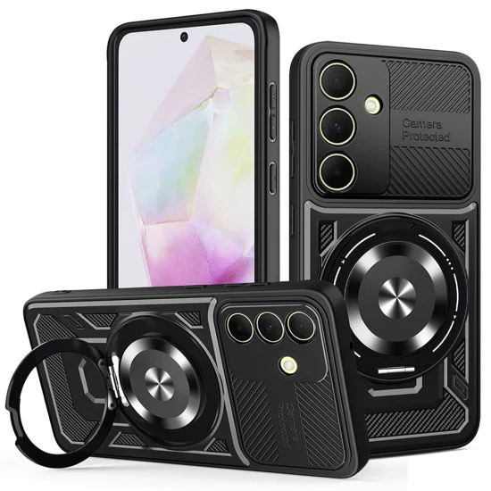 Калъф за Samsung Galaxy A35 5G - RuggedCam - Черен