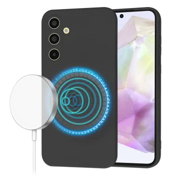 Калъф за Samsung Galaxy A35 5G - SoftFlex MagSafe - черен