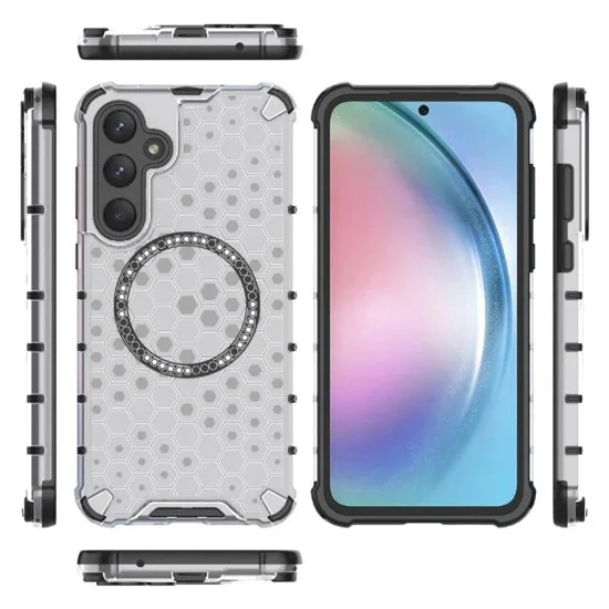 Калъф за Samsung Galaxy A35 5G - Techsuit - HoneyComb Shield MagSafe - Бял