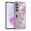 Калъф за Samsung Galaxy A35 5G - Techsuit - Луксозен брокат MagSafe - Светло лилав