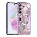 Калъф за Samsung Galaxy A35 5G - Techsuit - Луксозен брокат MagSafe - Светло лилав