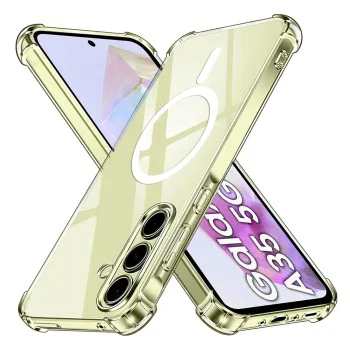 Калъф за Samsung Galaxy A35 5G - Techsuit - Удароустойчив Clear Silicone MagSafe - Прозрачен