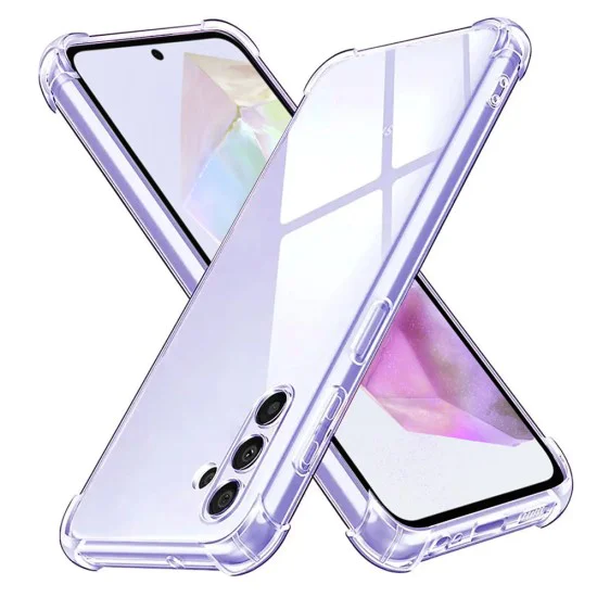 Калъф за Samsung Galaxy A35 5G - Удароустойчив Прозрачен Силиконов - Прозрачен