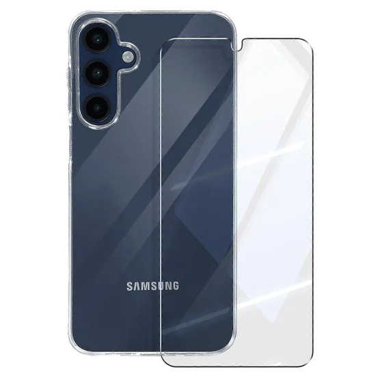 Калъф за Samsung Galaxy A36 5G / A56 5G - 3mk - [Опаковка] ComfortDuo Glass + Калъф - Прозрачен