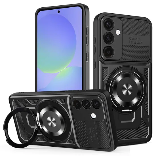 Калъф за Samsung Galaxy A36 5G / A56 5G - RuggedCam - Черен