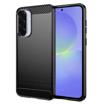 Калъф за Samsung Galaxy A36 5G - Carbon Silicone - Черен