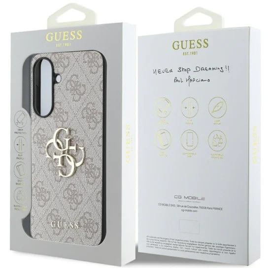 Калъф за Samsung Galaxy A36 5G - Guess - Hardcase 4G Big Logo (GUHCSA364GMGPI) - Розов