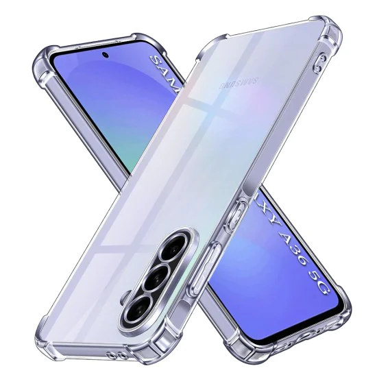 Калъф за Samsung Galaxy A36 5G - Удароустойчив Clear Clear Silicone - Clear