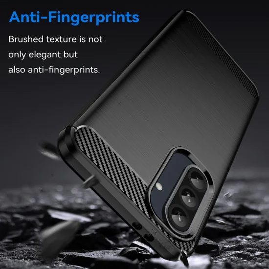 Калъф за Samsung Galaxy A37 5G - Techsuit Carbon Silicone - Черен