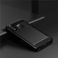 Калъф за Samsung Galaxy A40 - Carbon Silicone - Черен