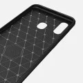 Калъф за Samsung Galaxy A40 - Carbon Silicone - Черен