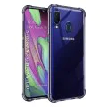 Калъф за Samsung Galaxy A40 - Techsuit - Удароустойчив Clear Silicone - Опушено Черен