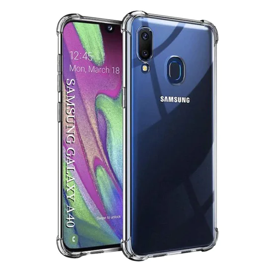 Калъф за Samsung Galaxy A40 - Удароустойчив Прозрачен Силиконов - Прозрачен