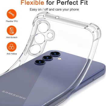 Калъф за Samsung Galaxy A40 - Удароустойчив Прозрачен Силиконов - Прозрачен