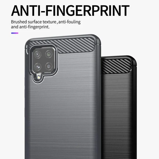 Калъф за Samsung Galaxy A42 5G - Carbon Silicone - Черен