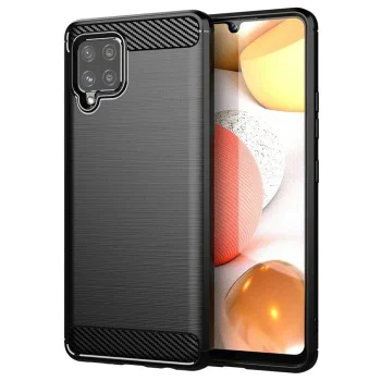 Калъф за Samsung Galaxy A42 5G - Carbon Silicone - Черен