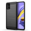 Калъф за Samsung Galaxy A51 4G - Carbon Silicone - Черен