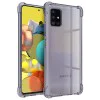 Калъф за Samsung Galaxy A51 4G - Techsuit - Удароустойчив Clear Silicone - Опушено Черен