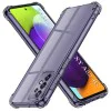 Калъф за Samsung Galaxy A52 4G / A52 5G / A52s 5G - Techsuit - Удароустойчив Clear Silicone - Опушено Черен