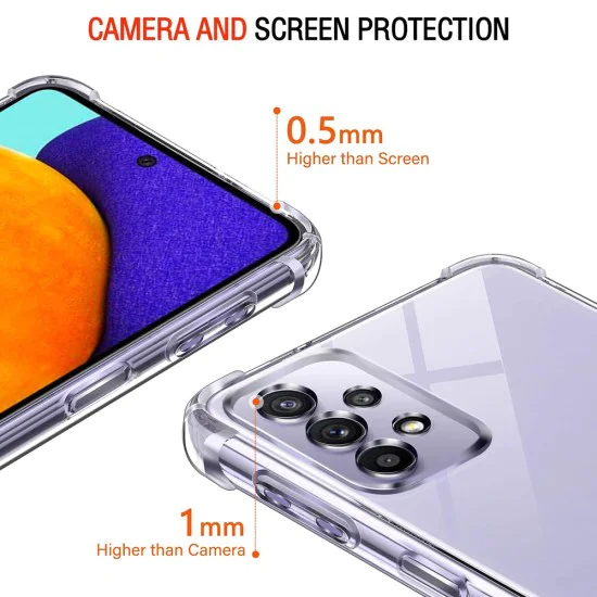 Калъф за Samsung Galaxy A52 4G / A52 5G / A52s 5G - Удароустойчив Прозрачен Силиконов - Прозрачен