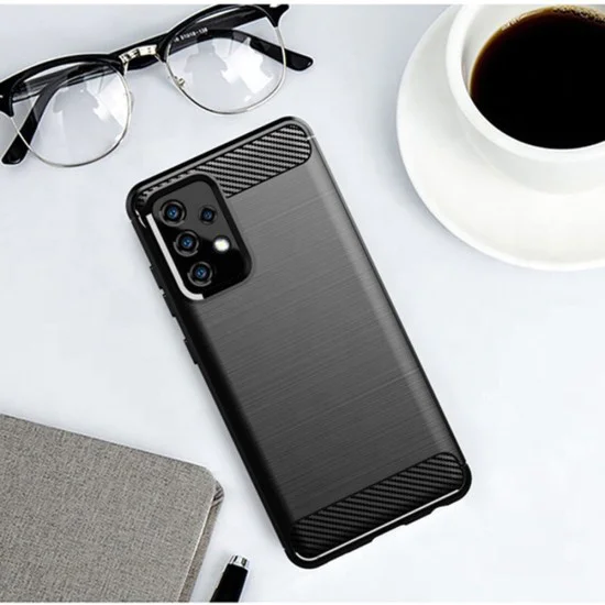 Калъф за Samsung Galaxy A53 5G - Carbon Silicone - Черен