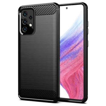 Калъф за Samsung Galaxy A53 5G - Carbon Silicone - Черен