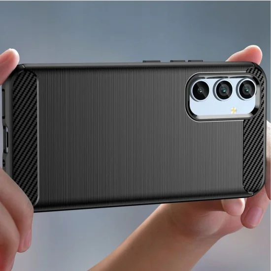 Калъф за Samsung Galaxy A54 - Carbon Silicone - Черен