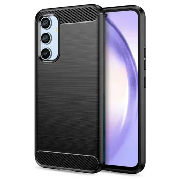 Калъф за Samsung Galaxy A54 - Carbon Silicone - Черен