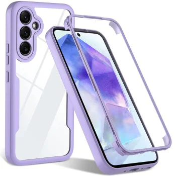 Калъф за Samsung Galaxy A54 + Протектор - ColorVerse 360 ​​Series - Лилав