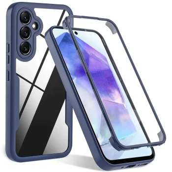 Калъф за Samsung Galaxy A54 + Протектор - ColorVerse 360 ​​Series - Син