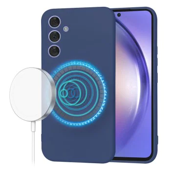 Калъф за Samsung Galaxy A54 - SoftFlex MagSafe - Navy Blue