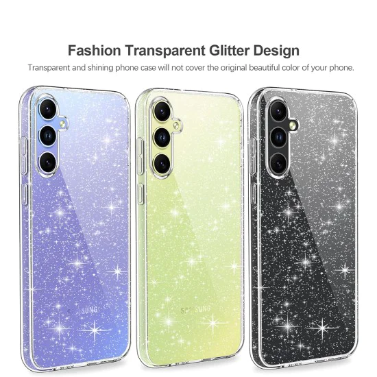 Калъф за Samsung Galaxy A54 - SparkleSkin Series - Clear