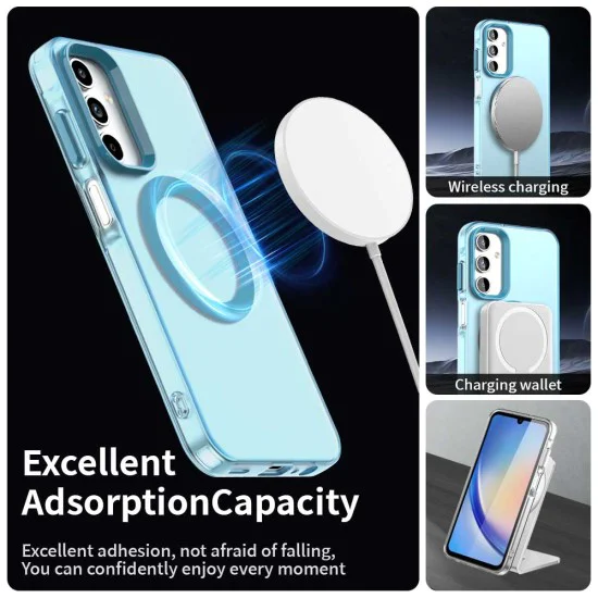 Калъф за Samsung Galaxy A55 5G - CandyCase MagSafe - син