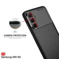 Калъф за Samsung Galaxy A55 5G - CarbonFiber - Черен